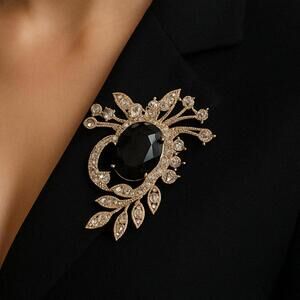 Women's Black and Gold Jewellery